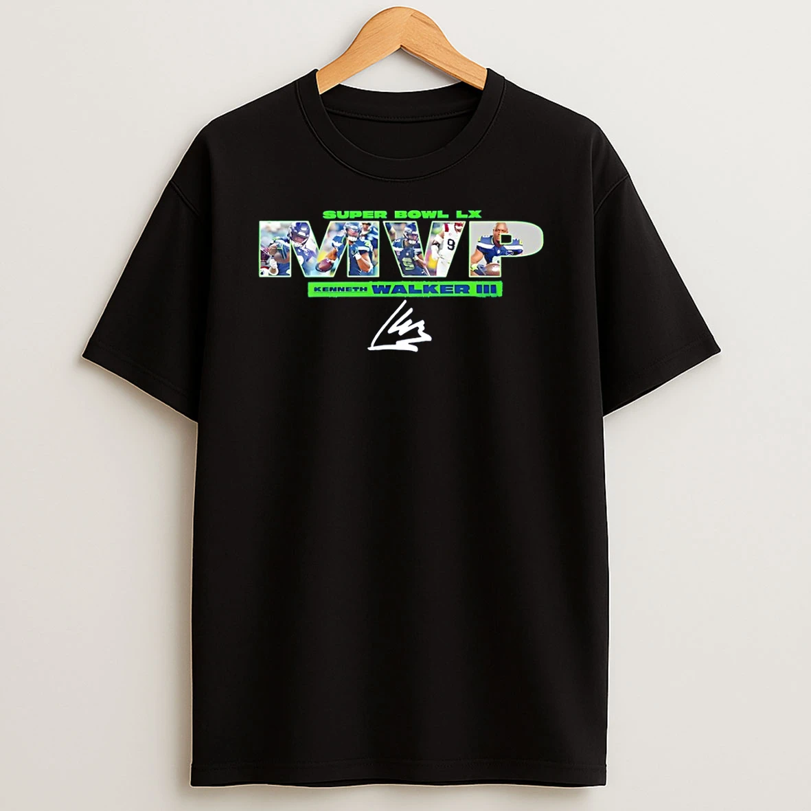 Super Bowl Lx 2026 Mvp Kenneth Walker Iii Signature T Shirt