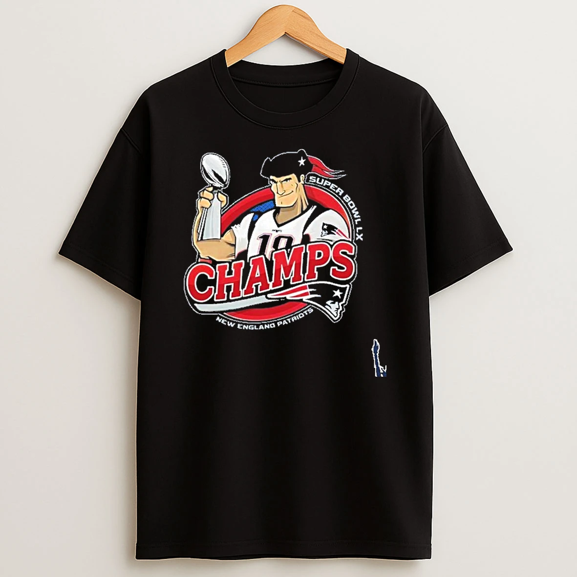 Super Bowl Lx Champions New England Patriots Mascot Trophy T Shirt