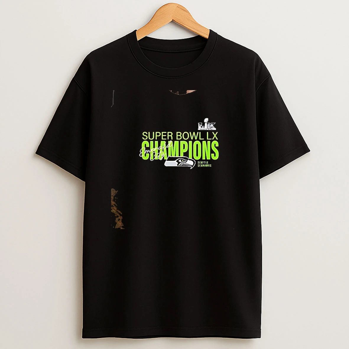 Super Bowl Lx Champions Seattle Seahawks Emerald City Graphic T Shirt