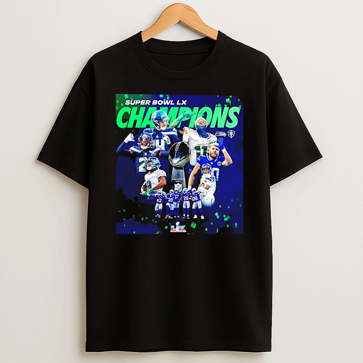Super Bowl Lx Champions Seattle Seahawks Graphic T Shirt
