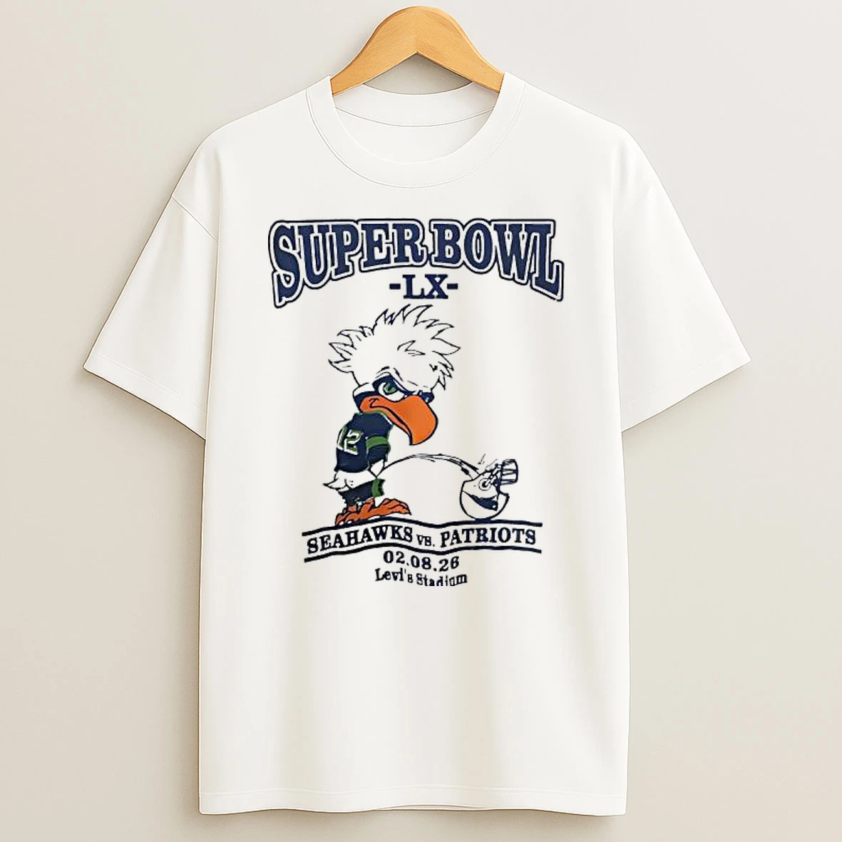 Super Bowl Lx Seahawks Vs Patriots 02 08 26 Levis Stadium Graphic T Shirt