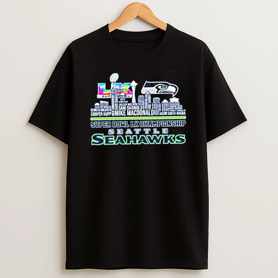 Super Bowl Lix Championship Seattle Seahawks T Shirt