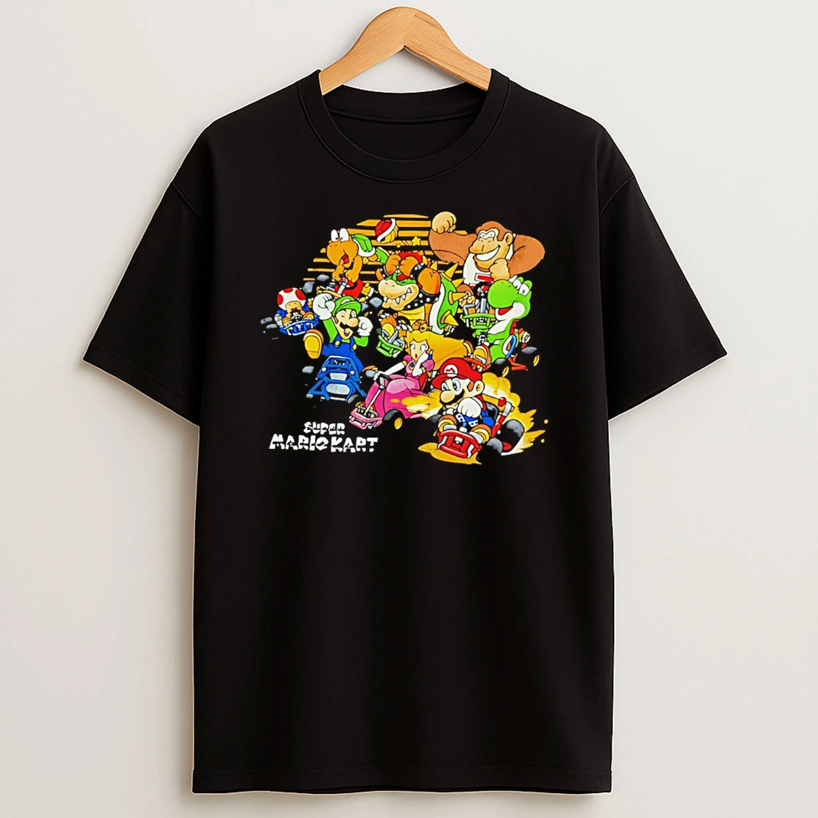Super Mari0 Kart Nintendo Cast Collage Graphic T Shirt