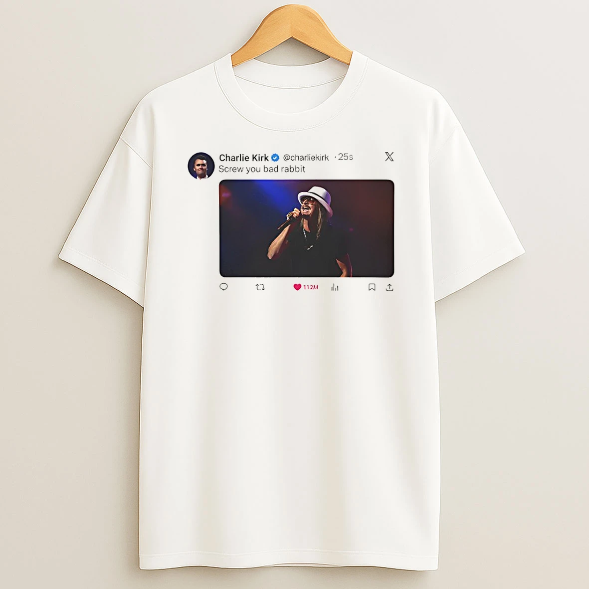 Superbowl 60 Kid Rock Screw You Bad Rabbit T Shirt