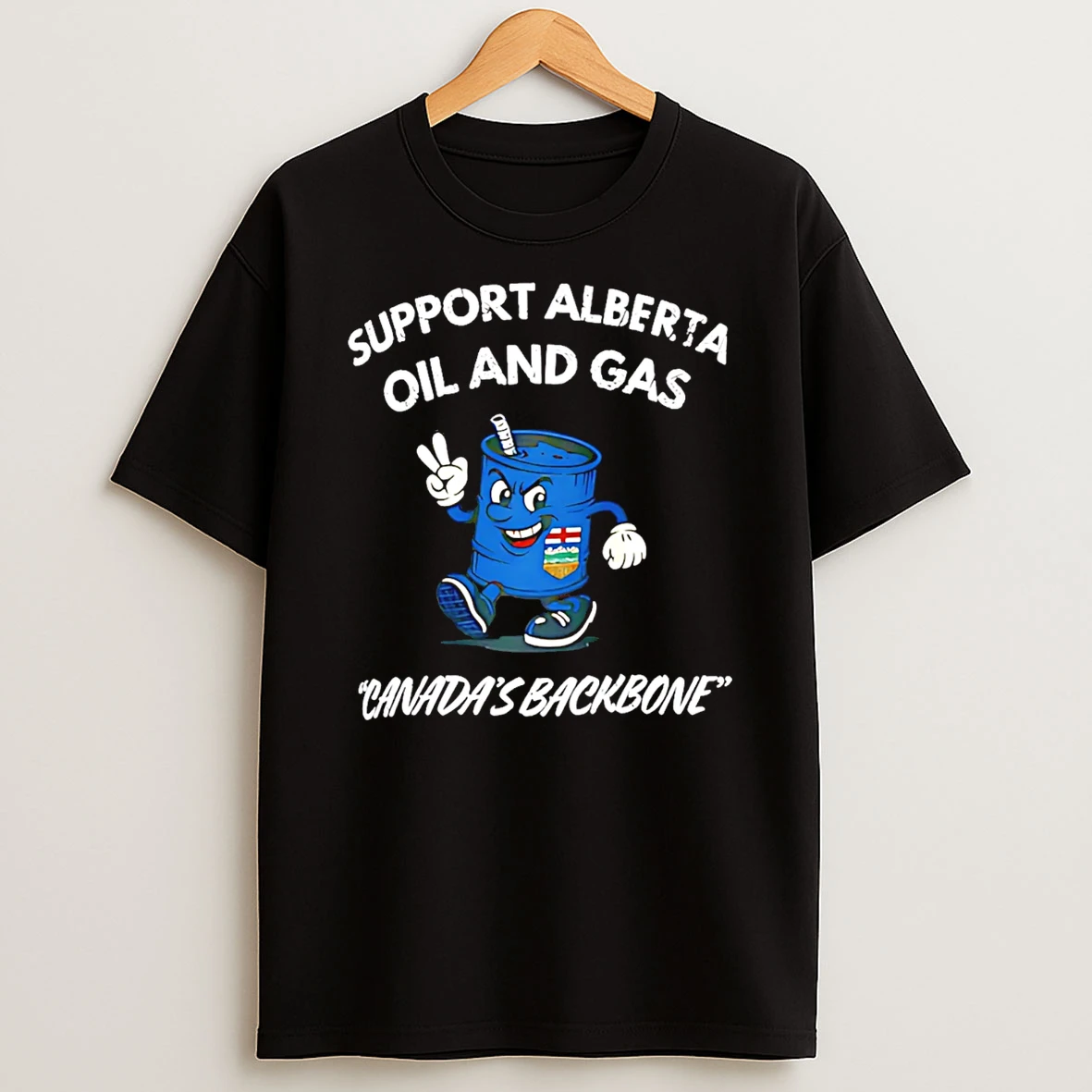Support Ab Oil And Gas Canadas Backbone T Shirt