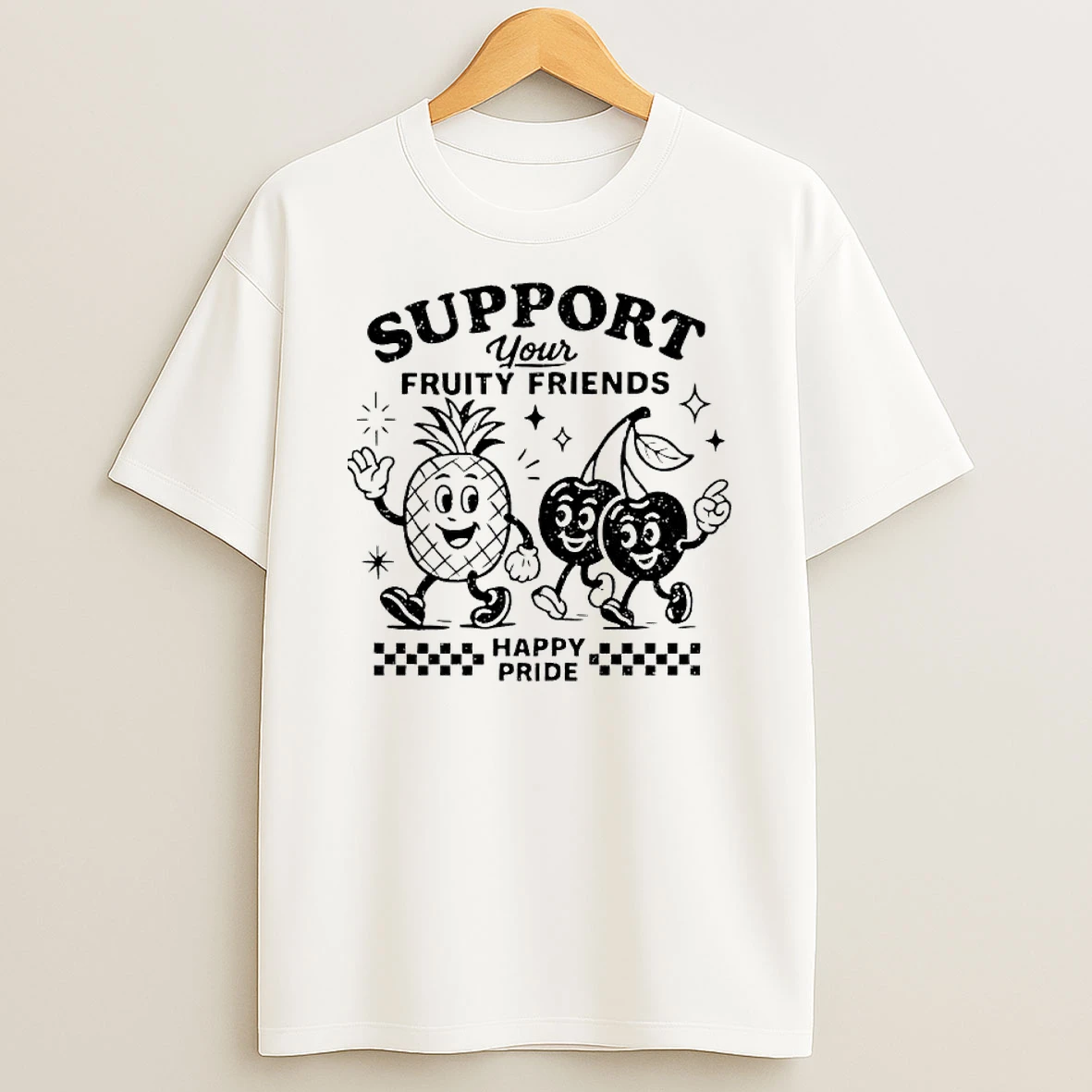 Support Your Fruity Friends Happy Pride Lgbt Pride Pineapple And Cherries T Shirt