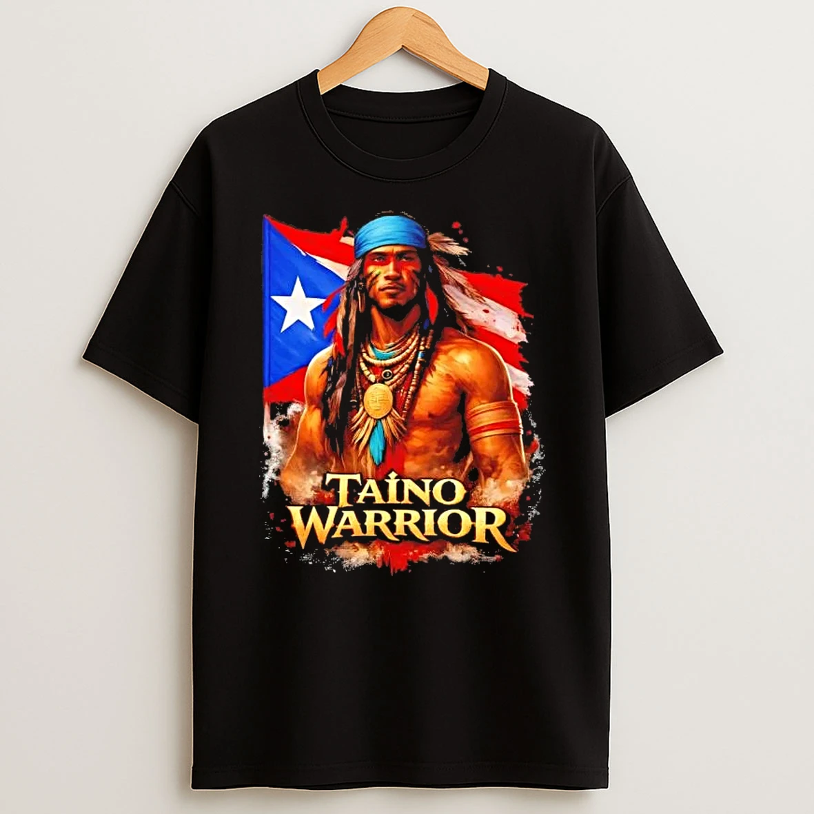Taino Warrior Portico Porticean Flag T Shirt