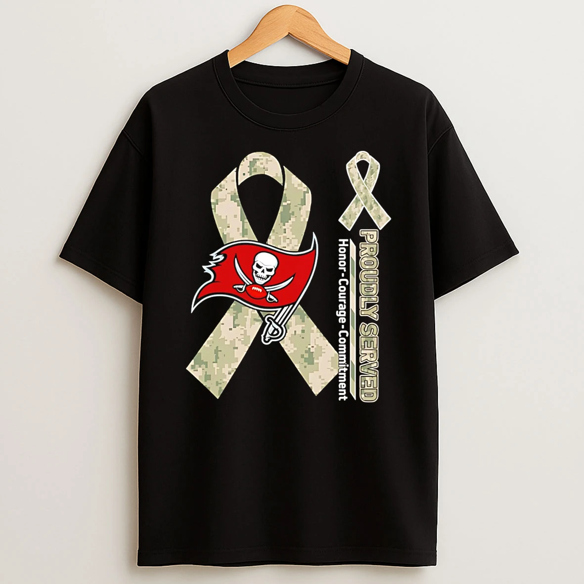 Tampa Bay Buccaneers Proudly Served Honor Courage Commitment T Shirt