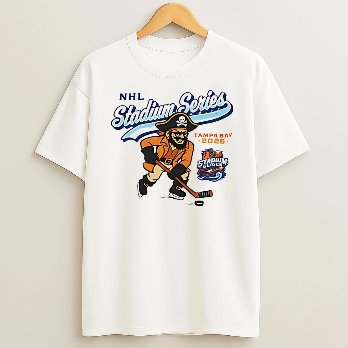 Tampa Bay Lightning Hockey 2026 Nhl Stadium Series Cream Ice Pirate T Shirt