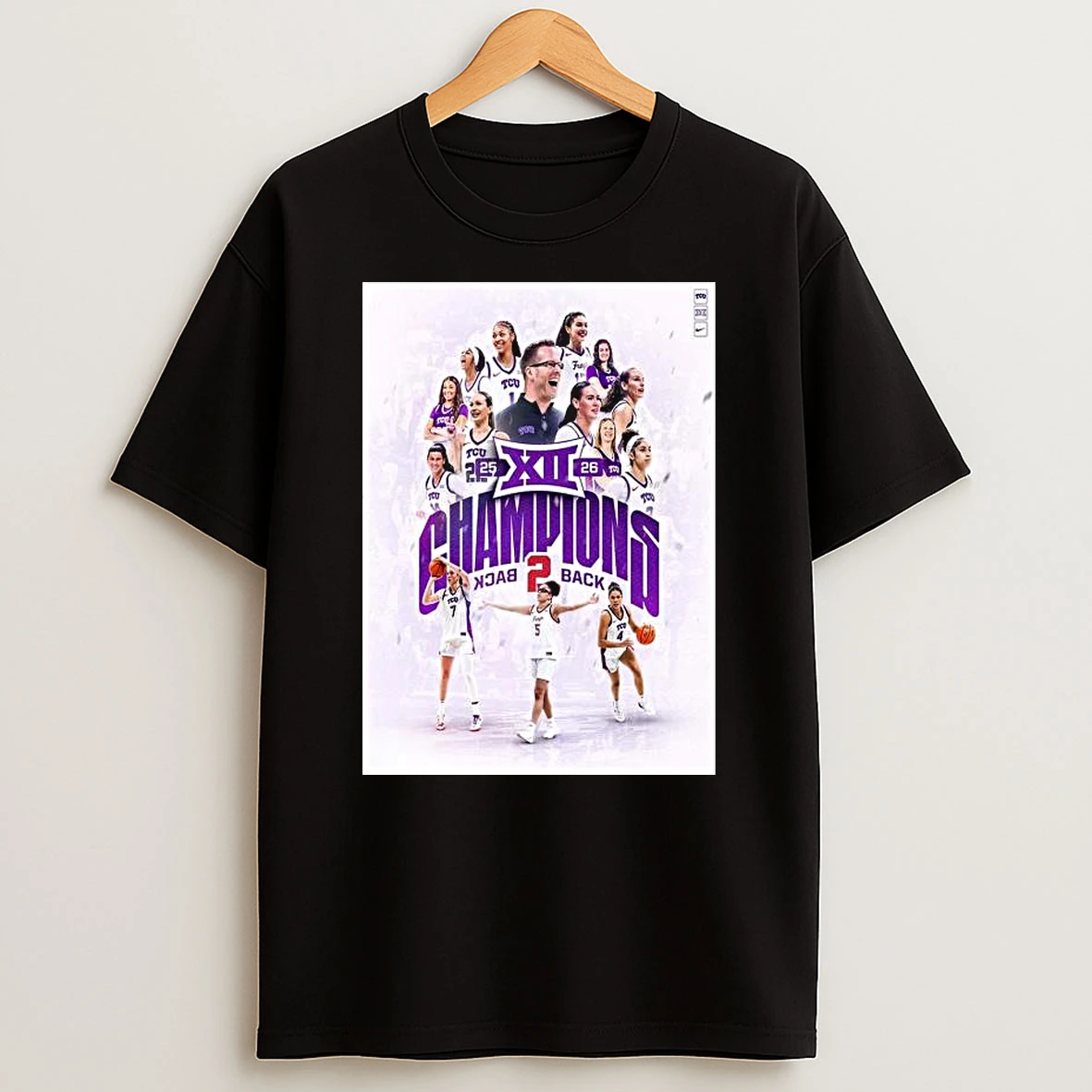 Tcu Horned Frogs Womens Basketball Back To Back Big 12 Conference Champions T Shirt
