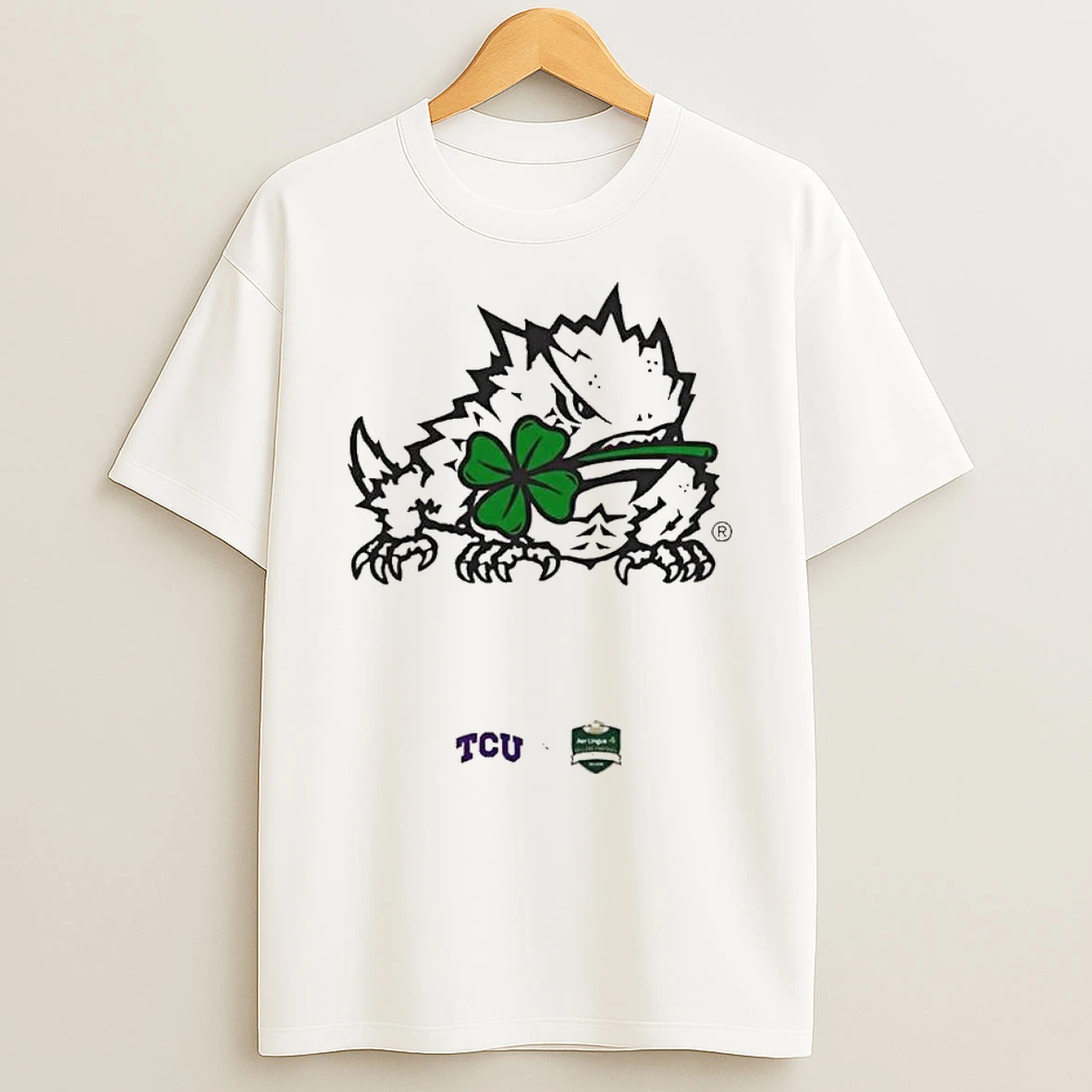 Tcu Superfrog Mascot Four Leaf Clover T Shirt
