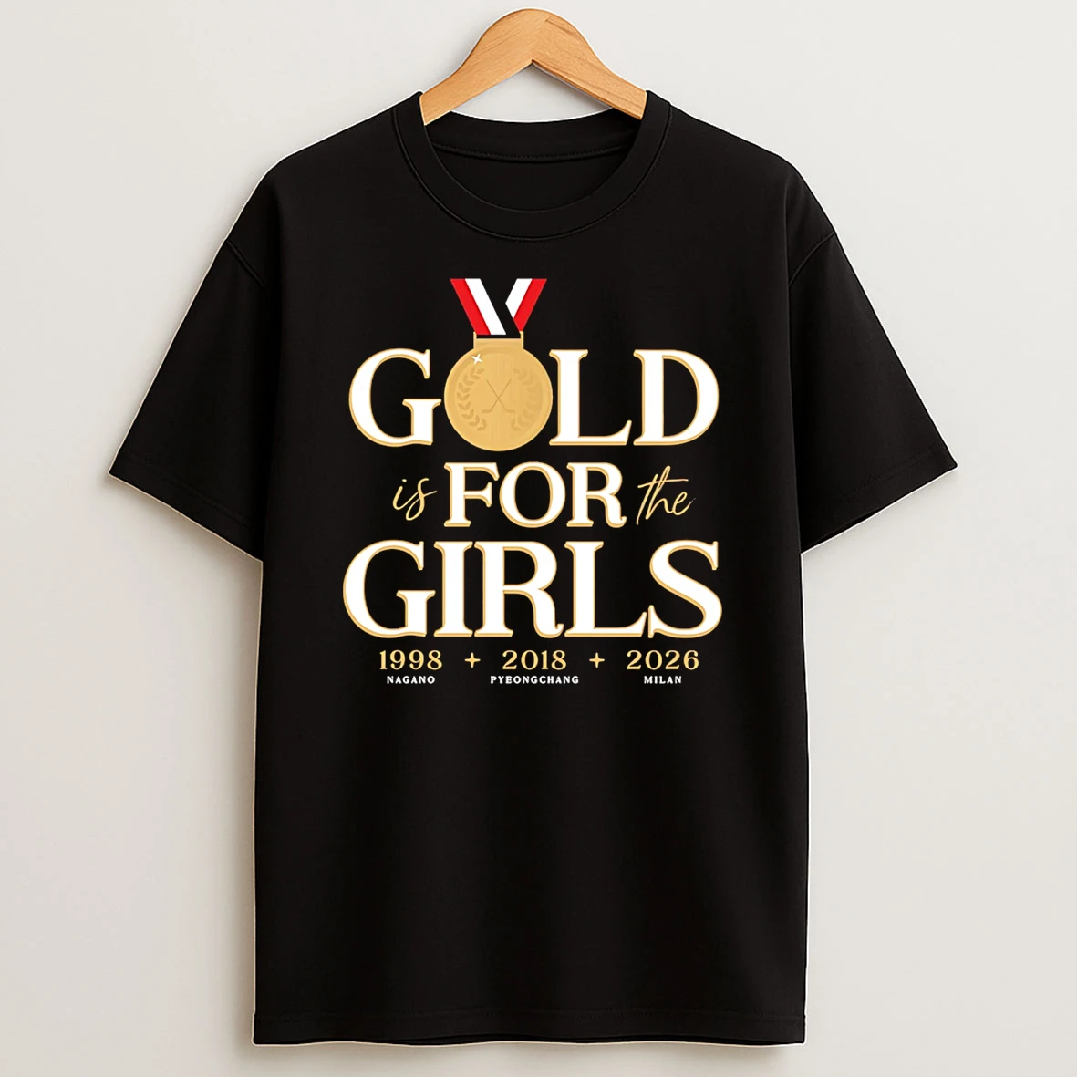 Team Usa Hockey Gold Is For The Girls Champions T Shirt