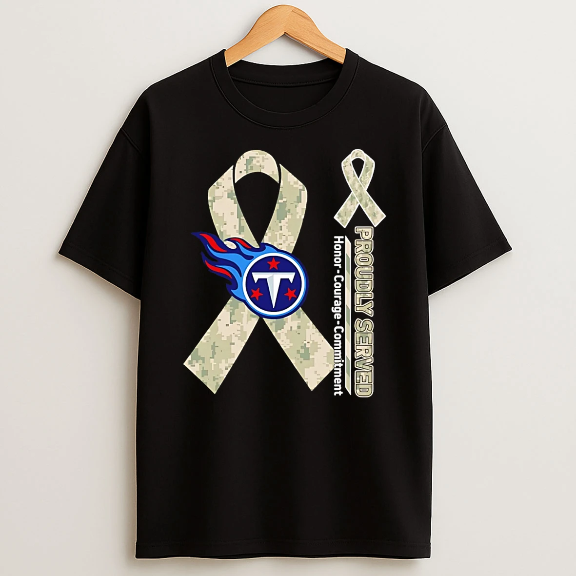 Tennessee Titans Proudly Served Honor Courage Commitment T Shirt