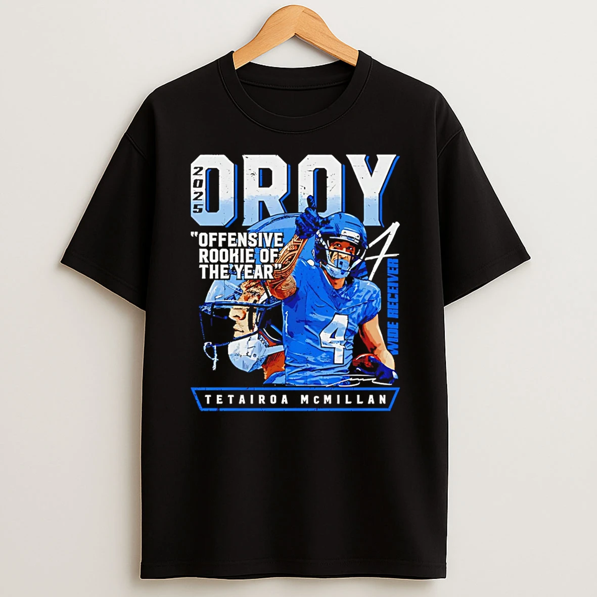 Tetairoa Mcmillan Carolina Panthers 2025 Offensive Rookie Of The Year T Shirt