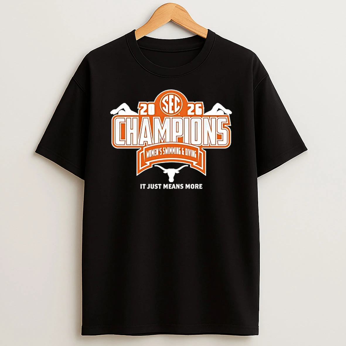 Texas Longhorns 2026 Sec Womens Swimming And Diving Champions T Shirt