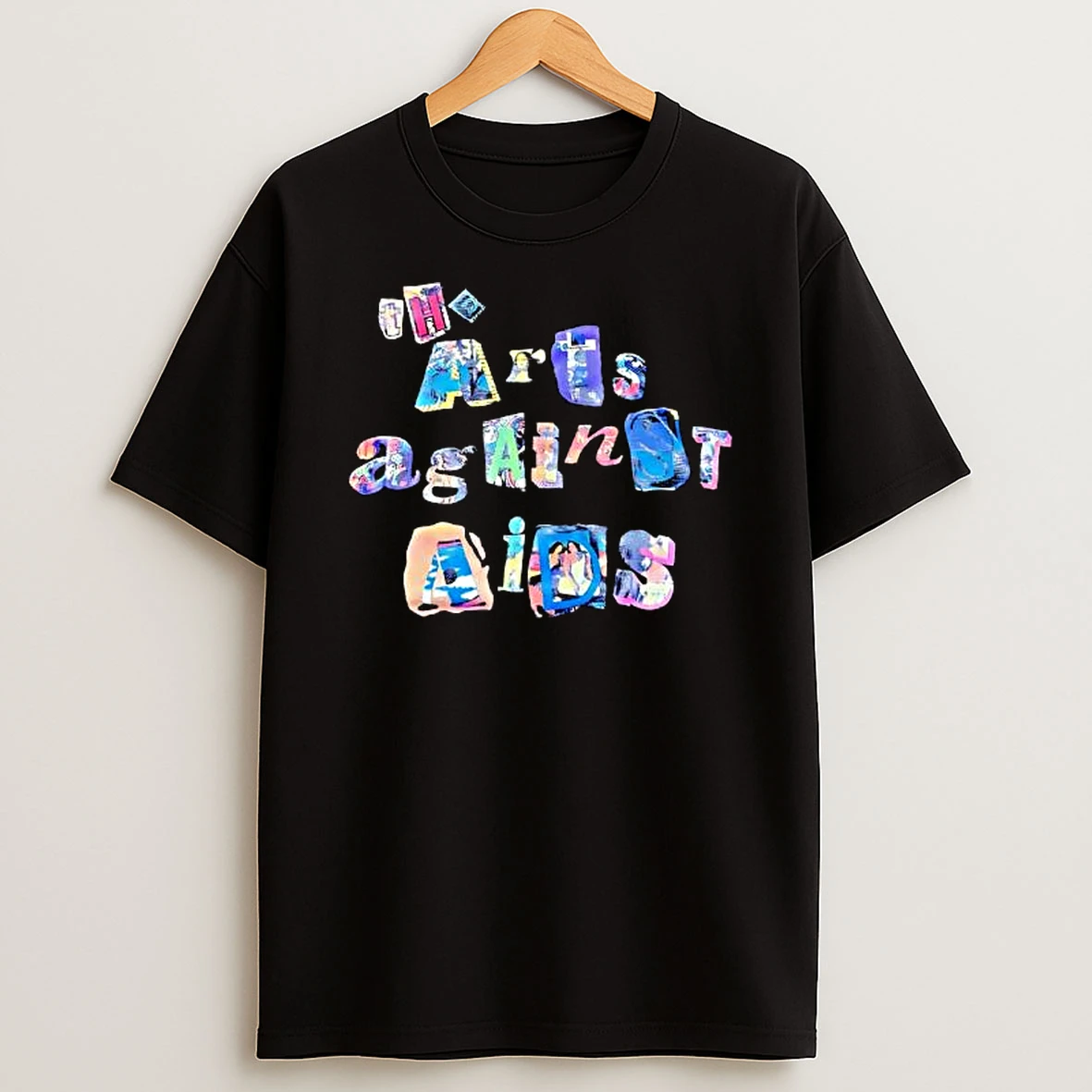 The Arts Against Aids Colorful Ransom Note T Shirt