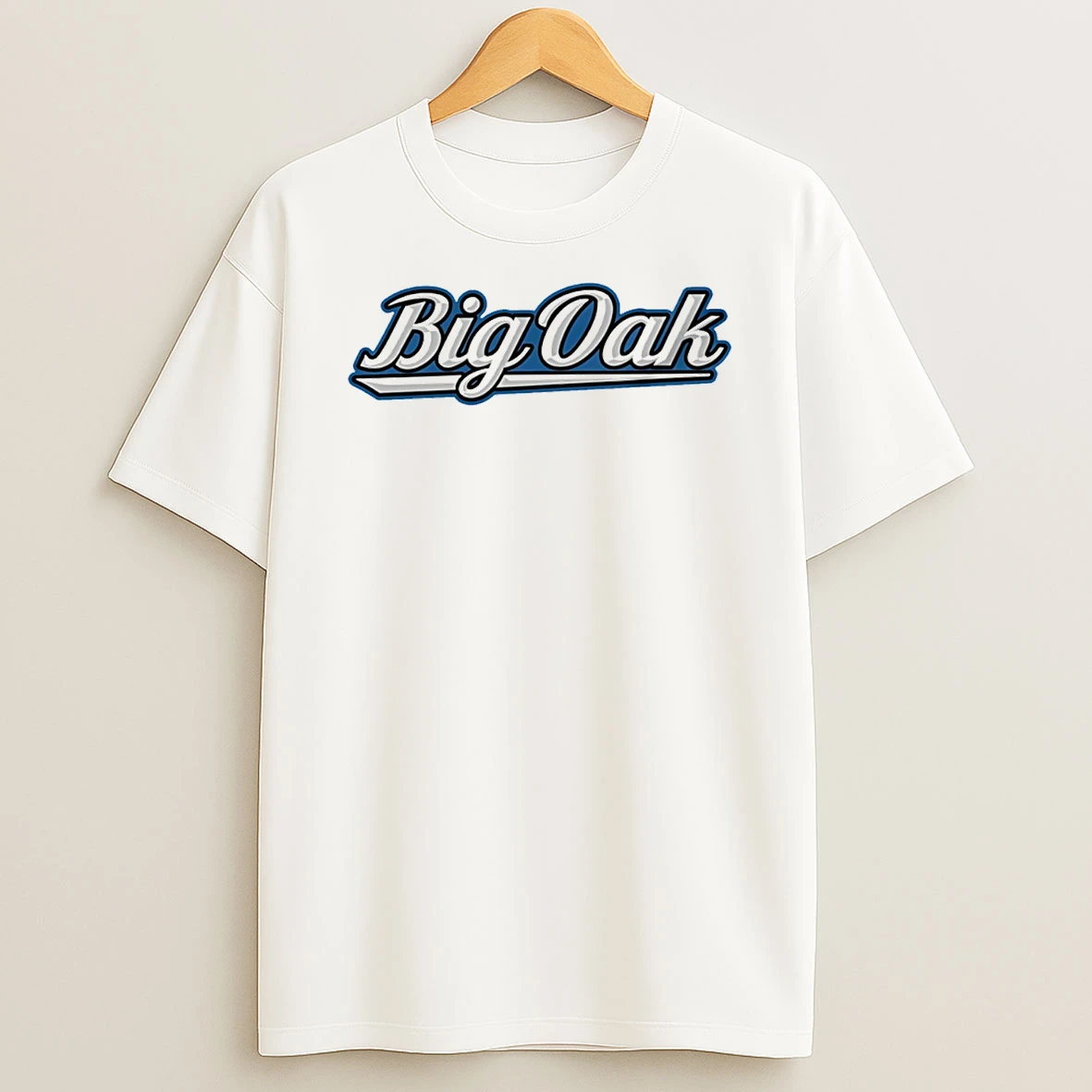 The Big Oak Baseball Text T Shirt