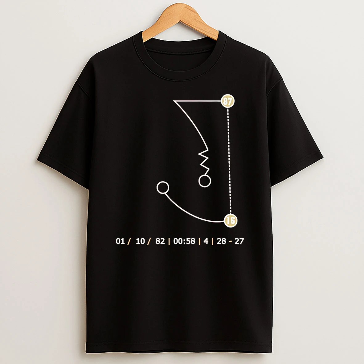 The Catch Joe Montana Dwight Clark Famous Football Play T Shirt