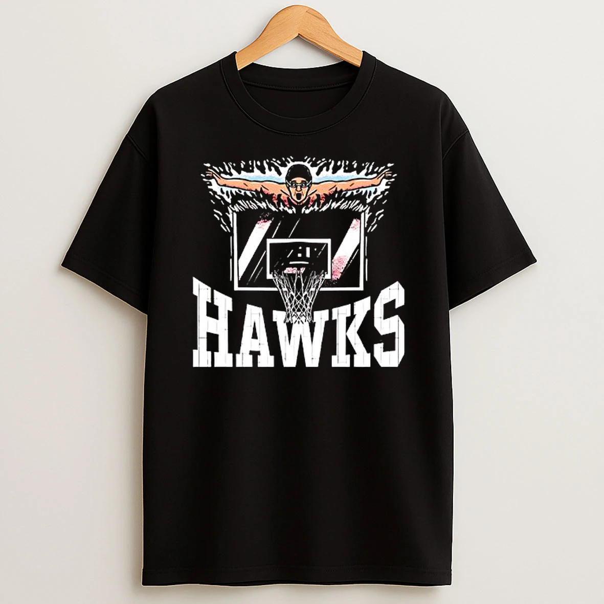 The Hawks Nest Basketball Swimmer Graphic T Shirt