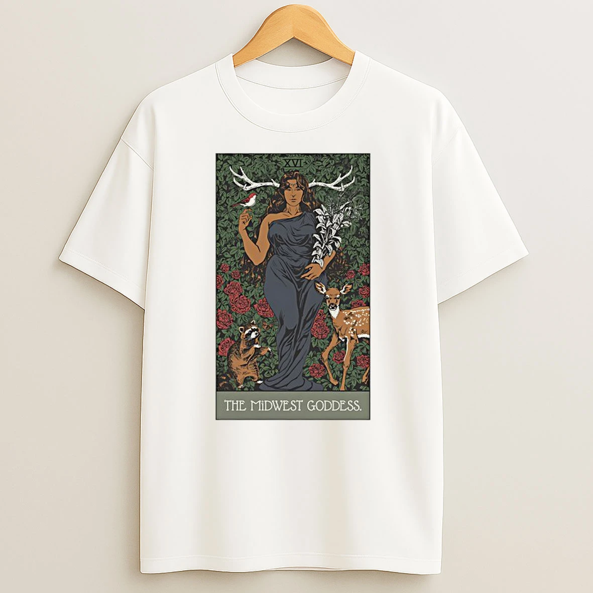 The Midwest Goddess Tattoo Card T Shirt