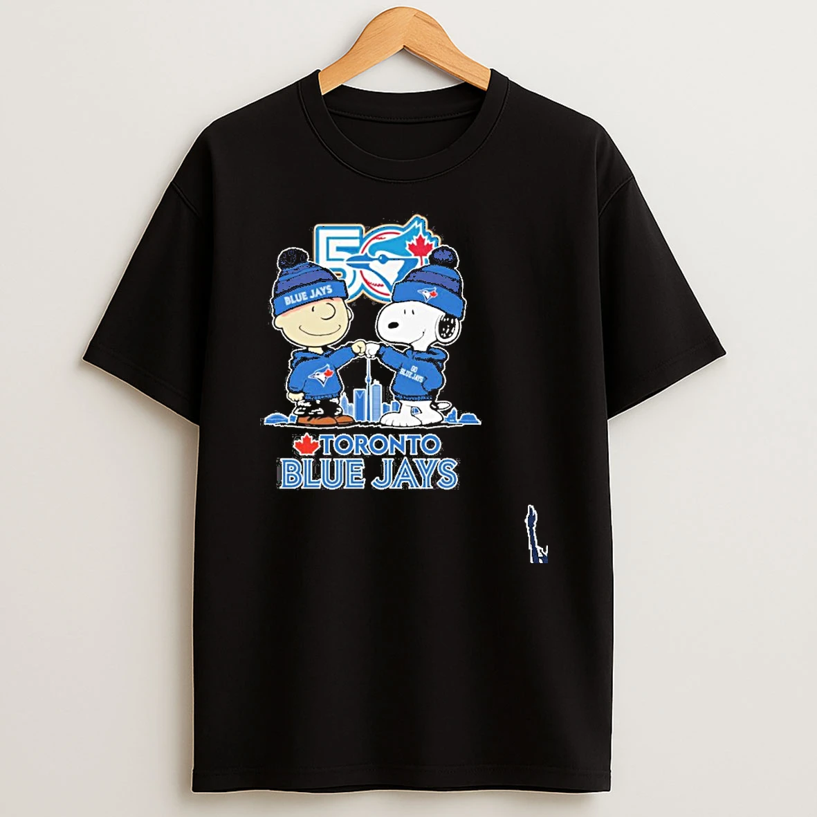 The Peanuts Fist Bump X Toronto Blue Jays 50th Anniversary T Shirt
