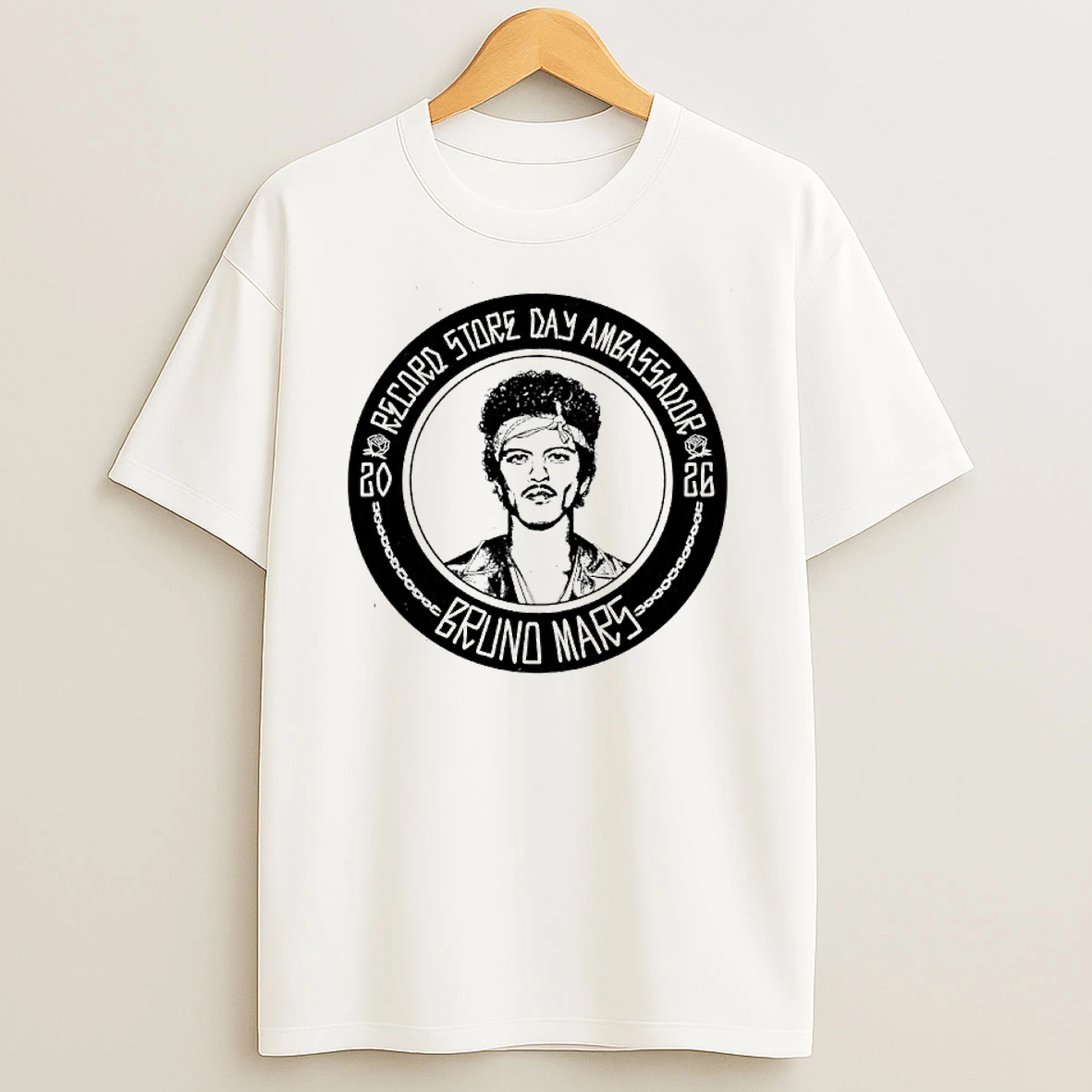 The Record Store Day Ambassanor 2026 Bruno Mar Logo T Shirt