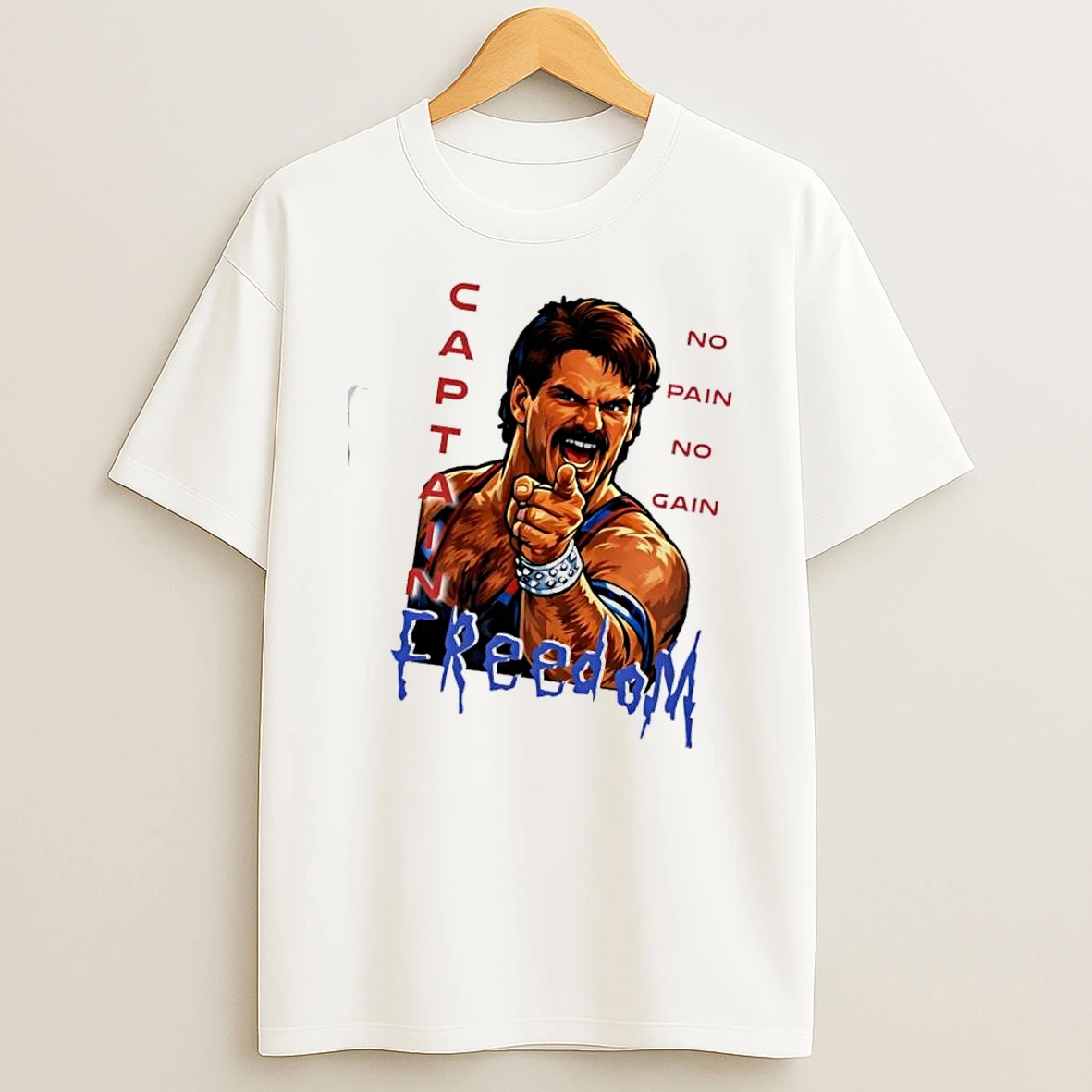 The Running Man Captain Freedom No Pain No Gain T Shirt