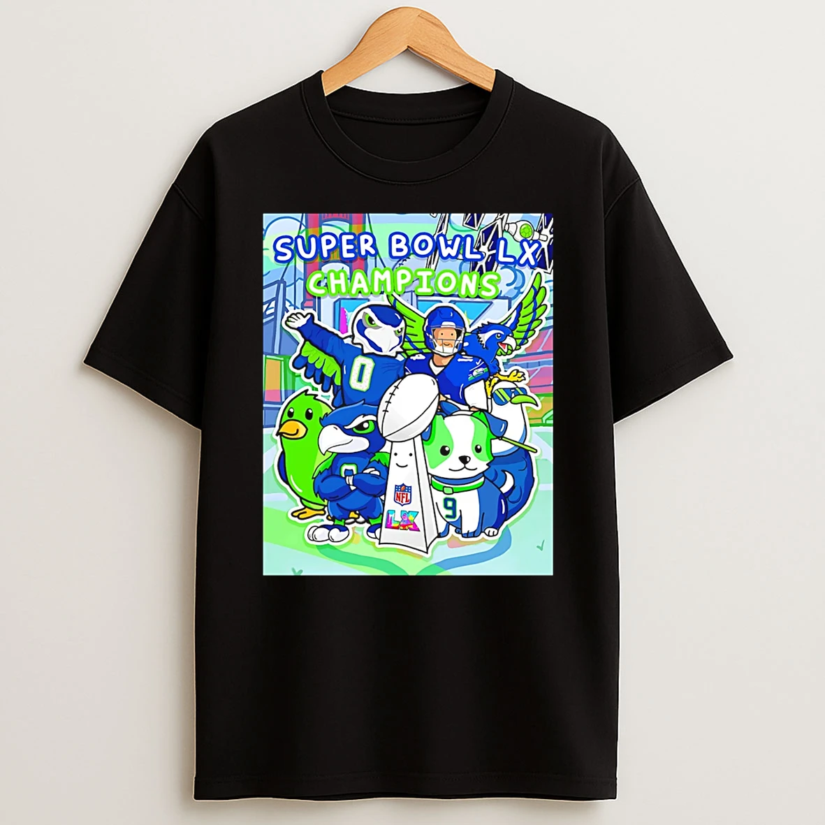 The Seattle Seahawks Are Your Super Bowl Lx Champions Paint T Shirt