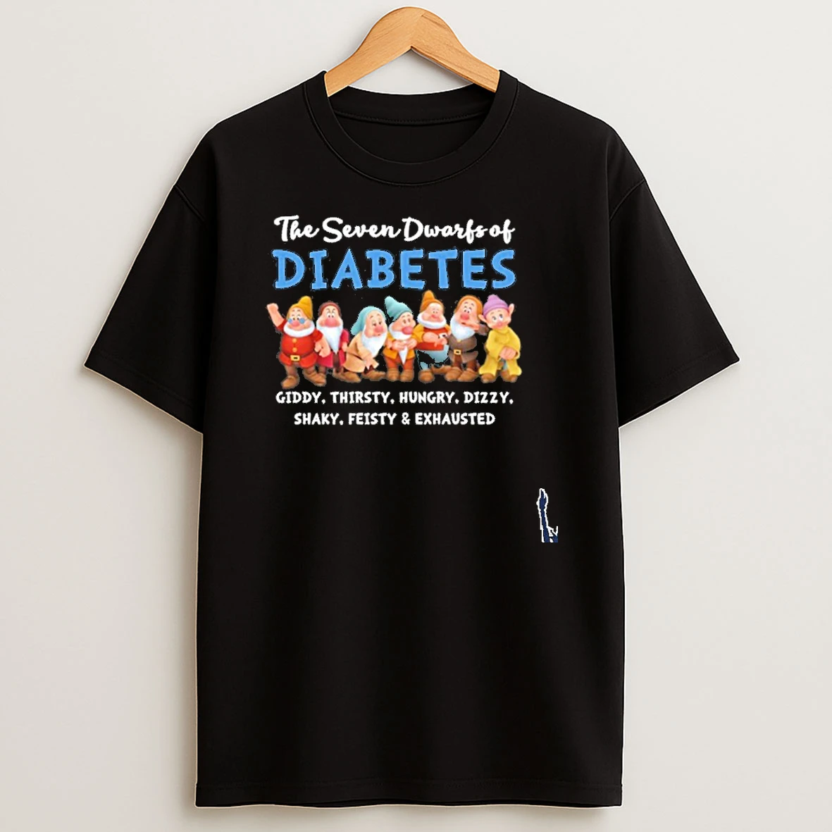 The Seven Dwarfs Diabetes Dizzy Thirsty Hungry Dizzy Shaky Feisty Exhausted T Shirt