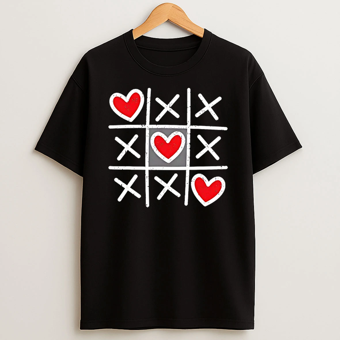 Tic Tac Toe Xo Hearts Love Valentine Day T Shirt