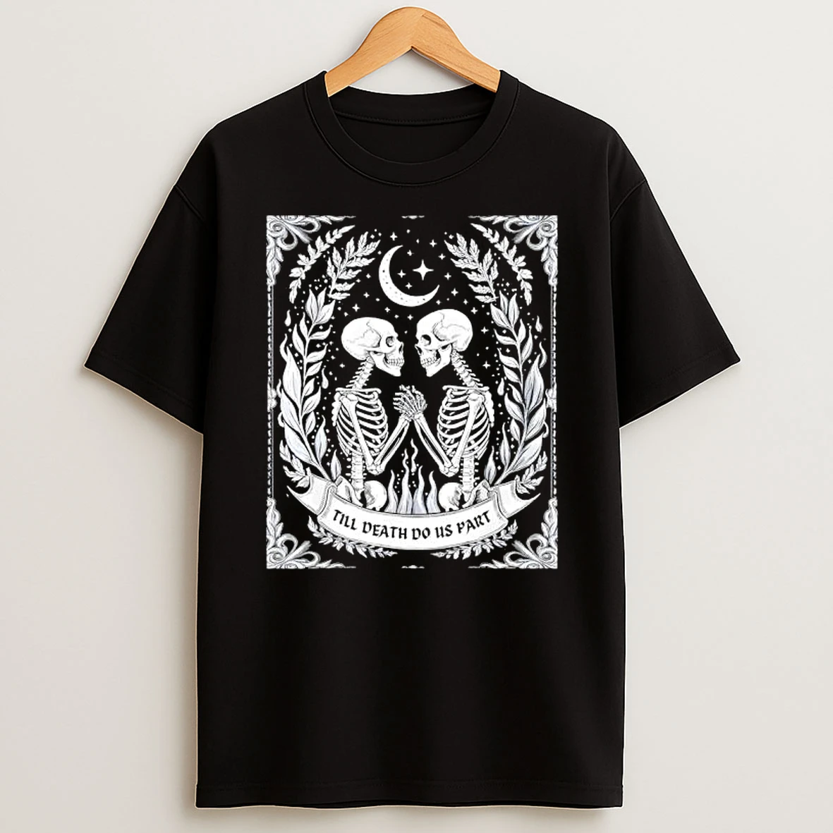 Till Death Do Us Part Spooky Season Happy Halloween Skeleton T Shirt