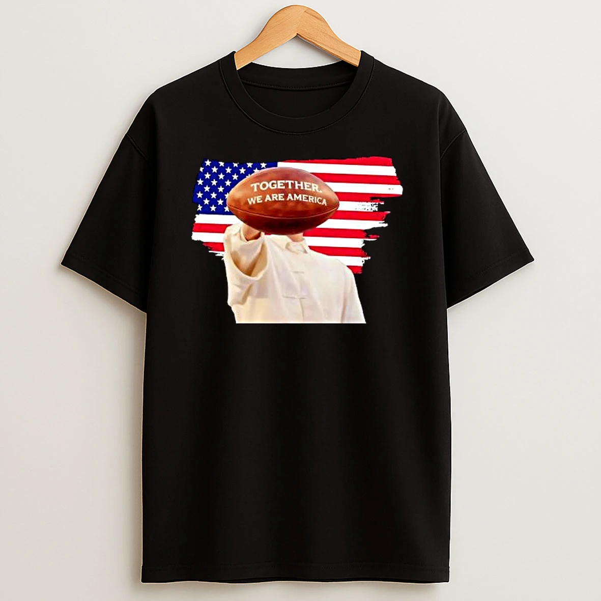 Together We Are America American Flag Football Sports T Shirt