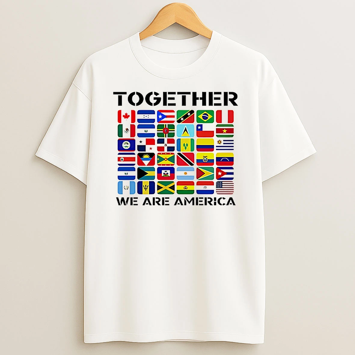 Together We Are America Flags T Shirt