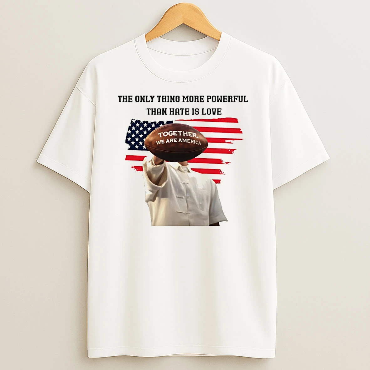 Together We Are America Bad Bunny The Only Thing More Powerful American Flag T Shirt