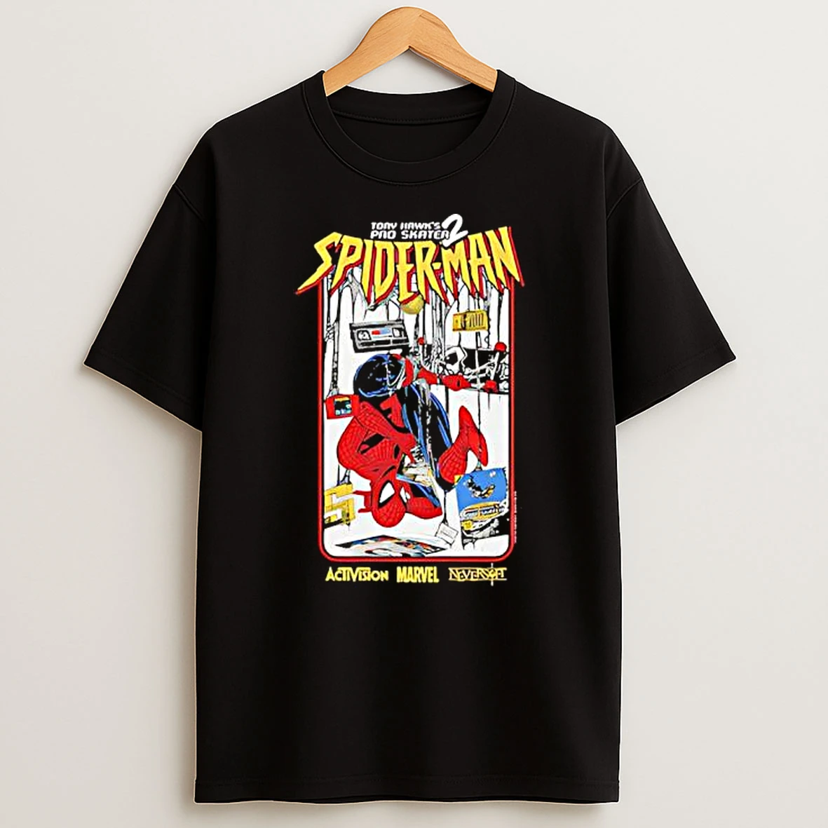 Tony Hawks Pro Skater 2 With Spider Man T Shirt