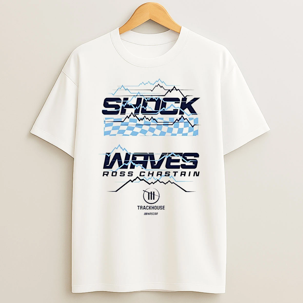 Trackhouse Ross Chastain Busch Light Shock Waves 2026 Nascar Busch T Shirt