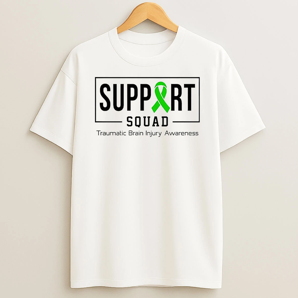 Traumatic Brain Injury Awareness Green Ribbon T Shirt