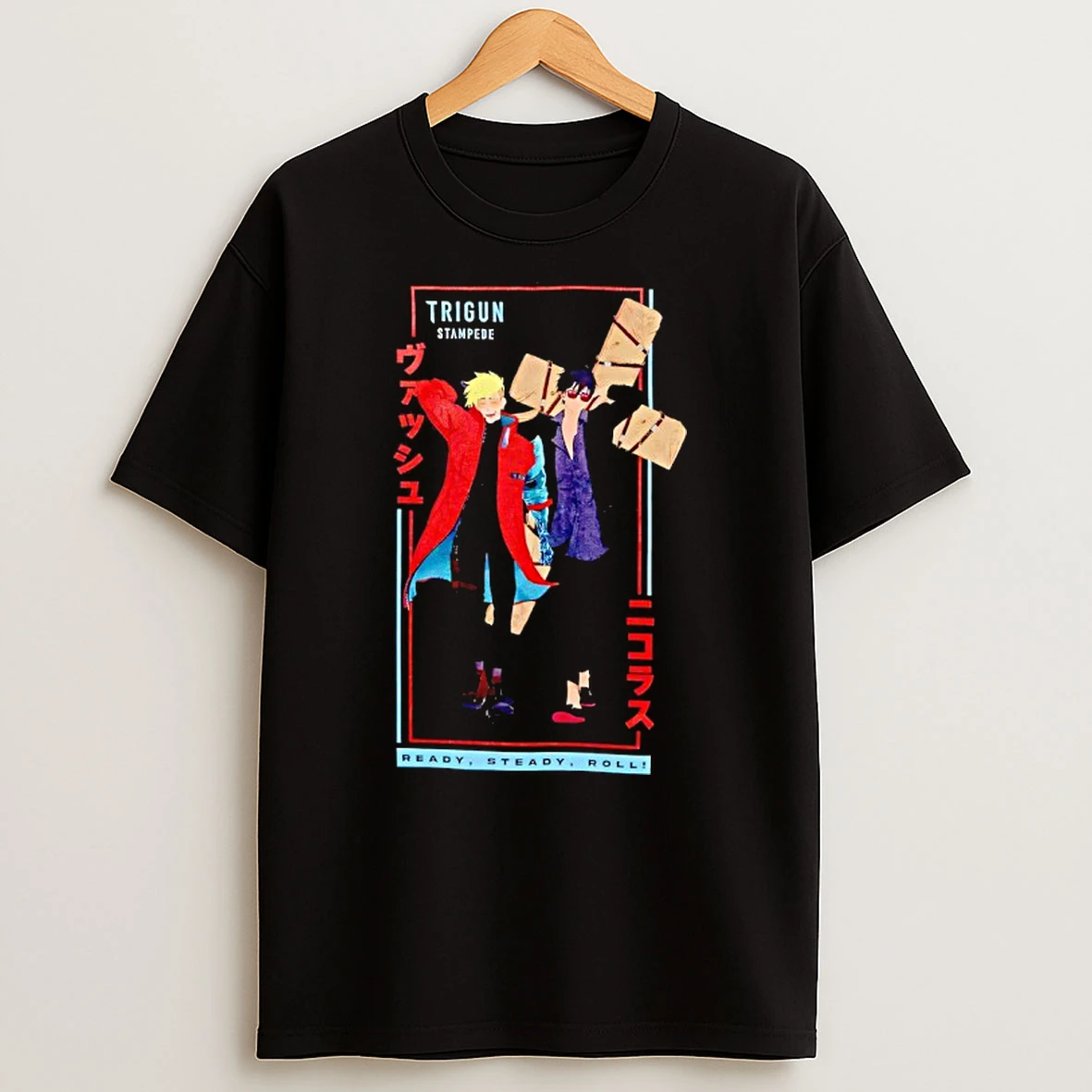 Trigun Stampede Duo Pose Ready Steady Roll T Shirt