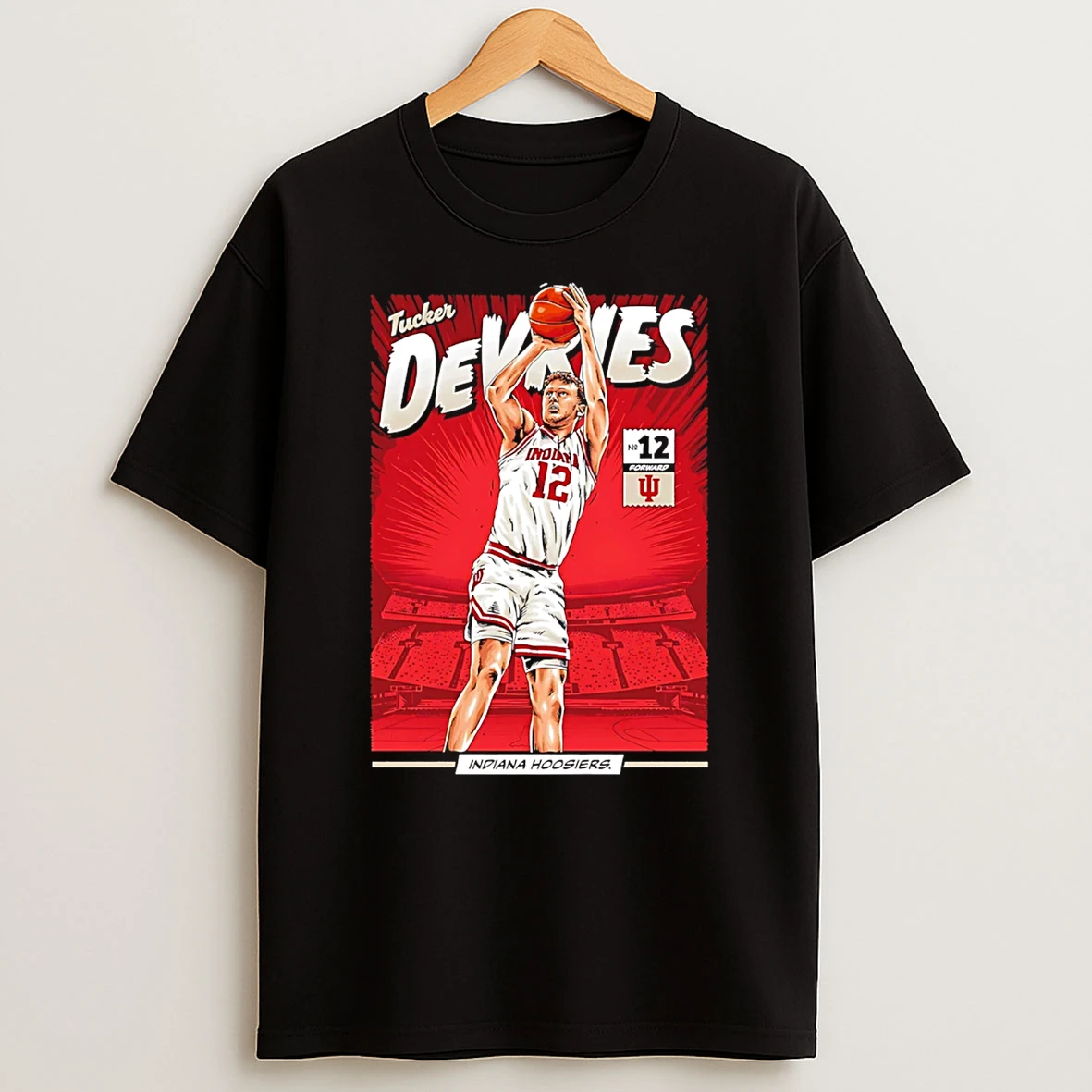 Tucker Devries Indiana Hoosiers No 12 Comic T Shirt