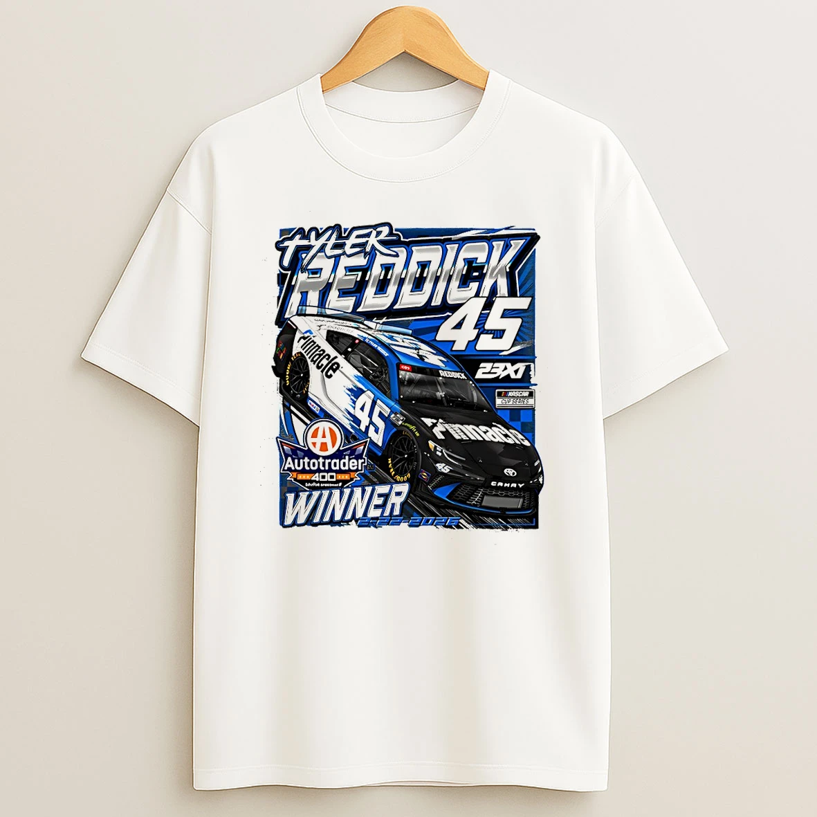 Tyler Reddick Heather Autotrader 400 Race Winner 23xi Autotrader T Shirt