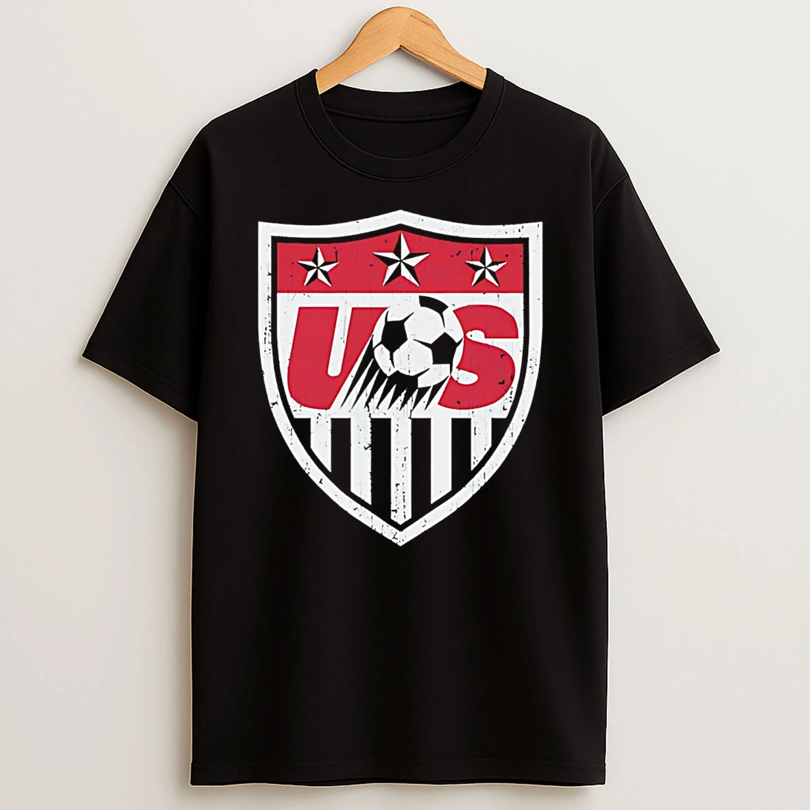 U S Soccer Retro Emblem T Shirt