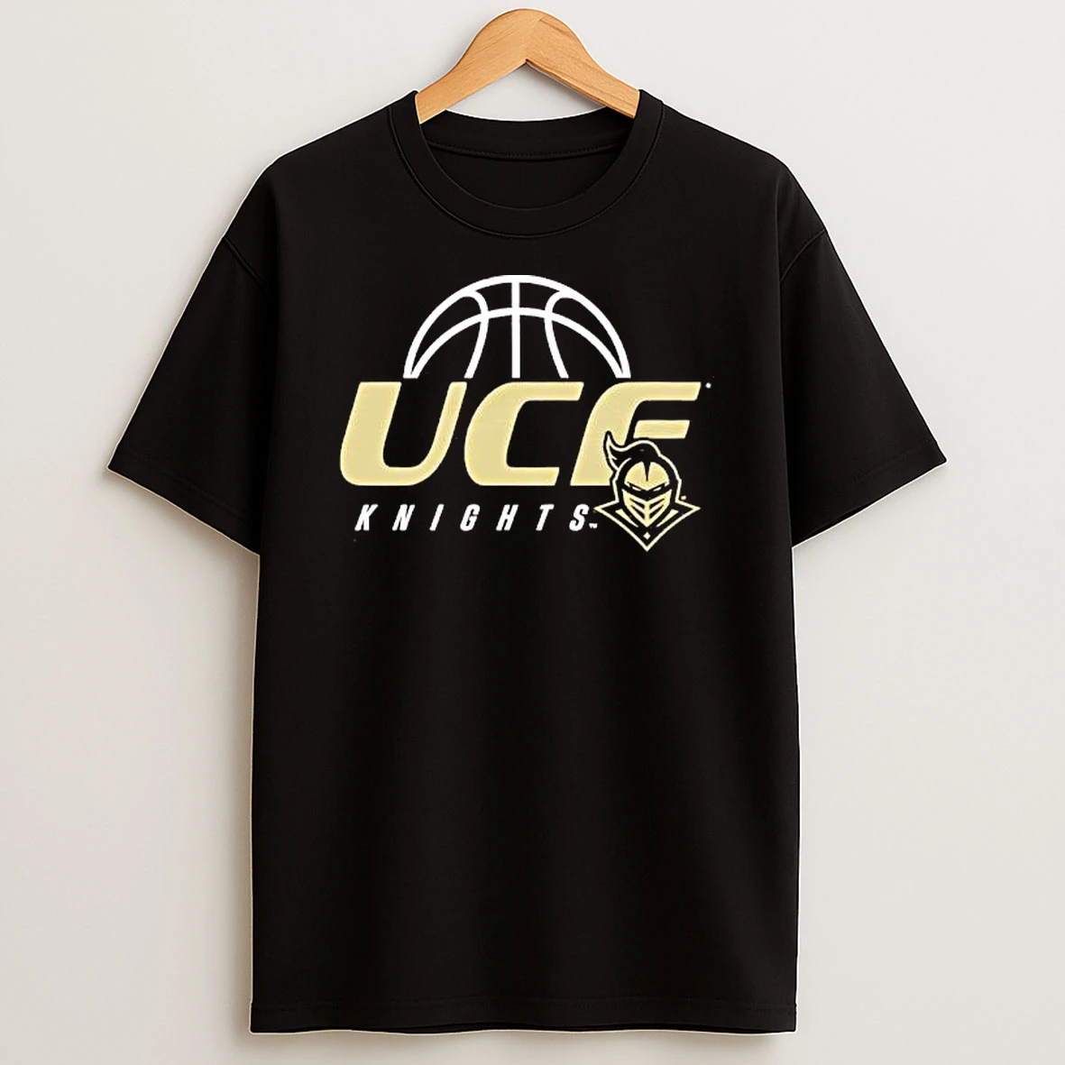 Ucf Knights Gold Logo White Basketball Knight Helmet T Shirt