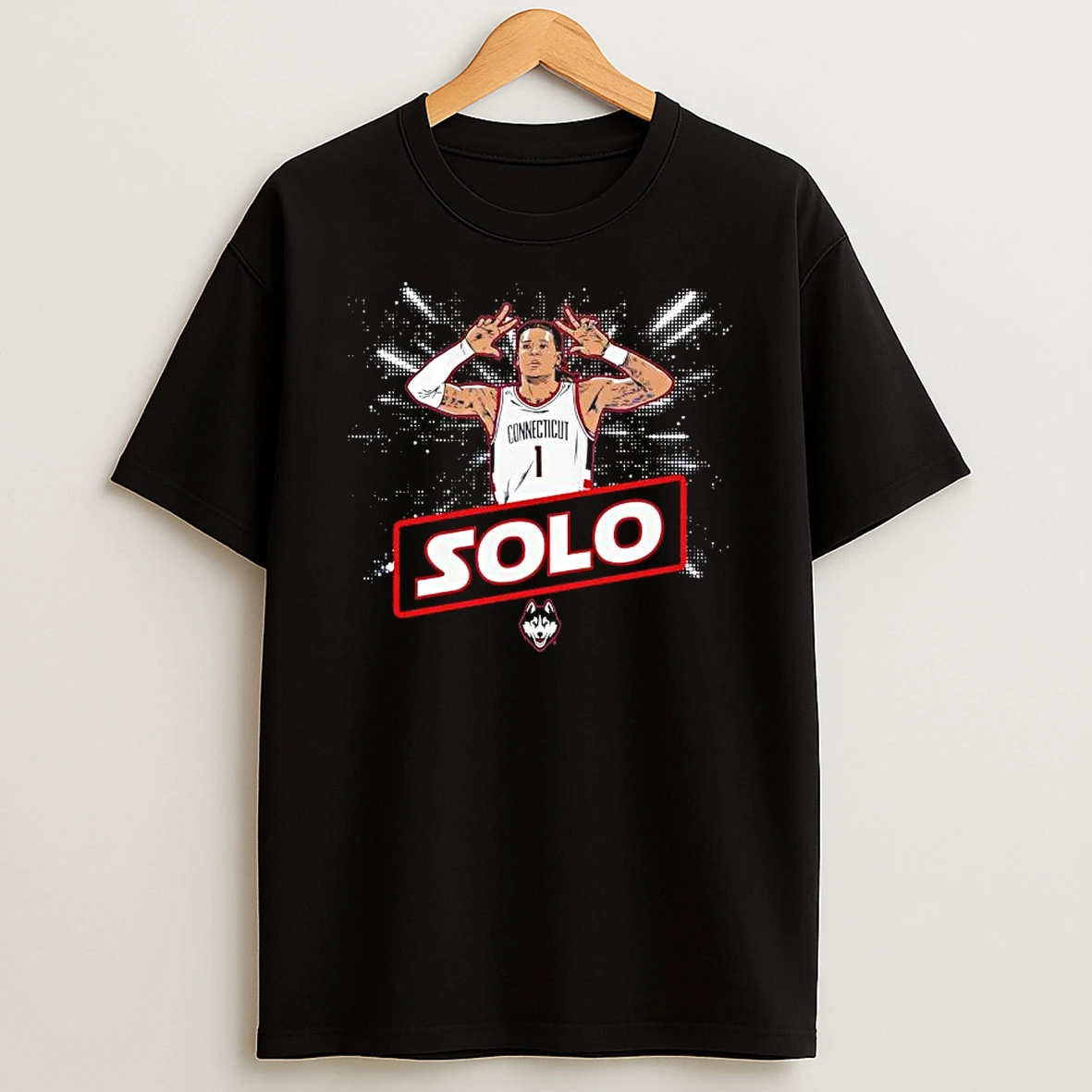 Uconn Connecticut Huskies Basketball Solo Ball Name Name Pose T Shirt