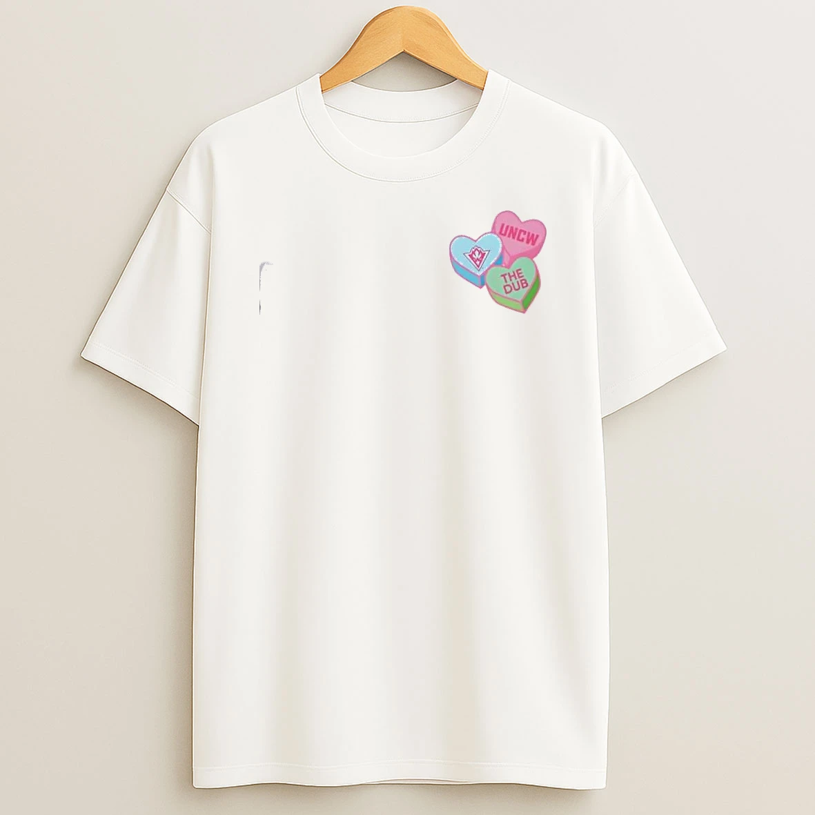 Unc Wilmington Seahawks The Dub Candy Heart Valentines Day T Shirt