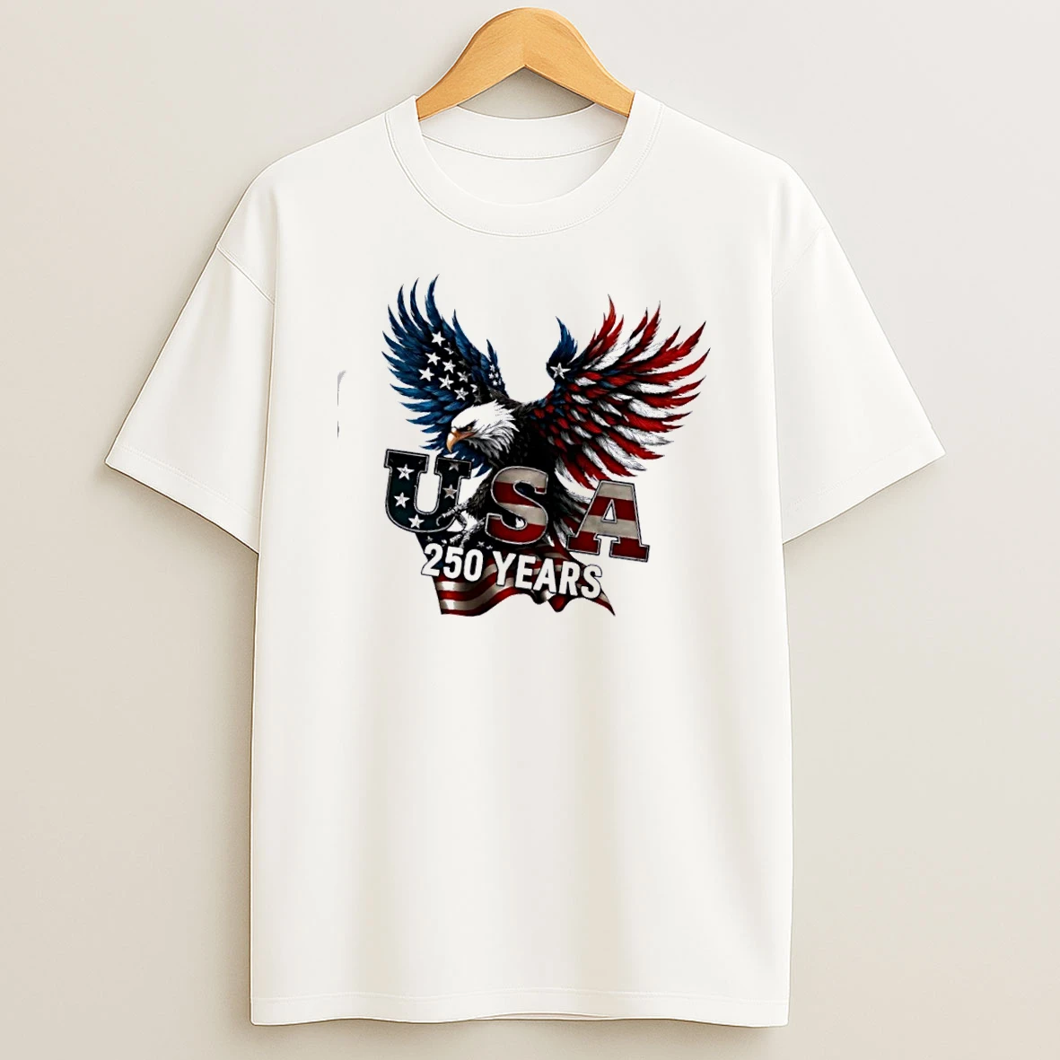 Usa 250 Years 1776 2026 Majestic Eagle American Flag T Shirt