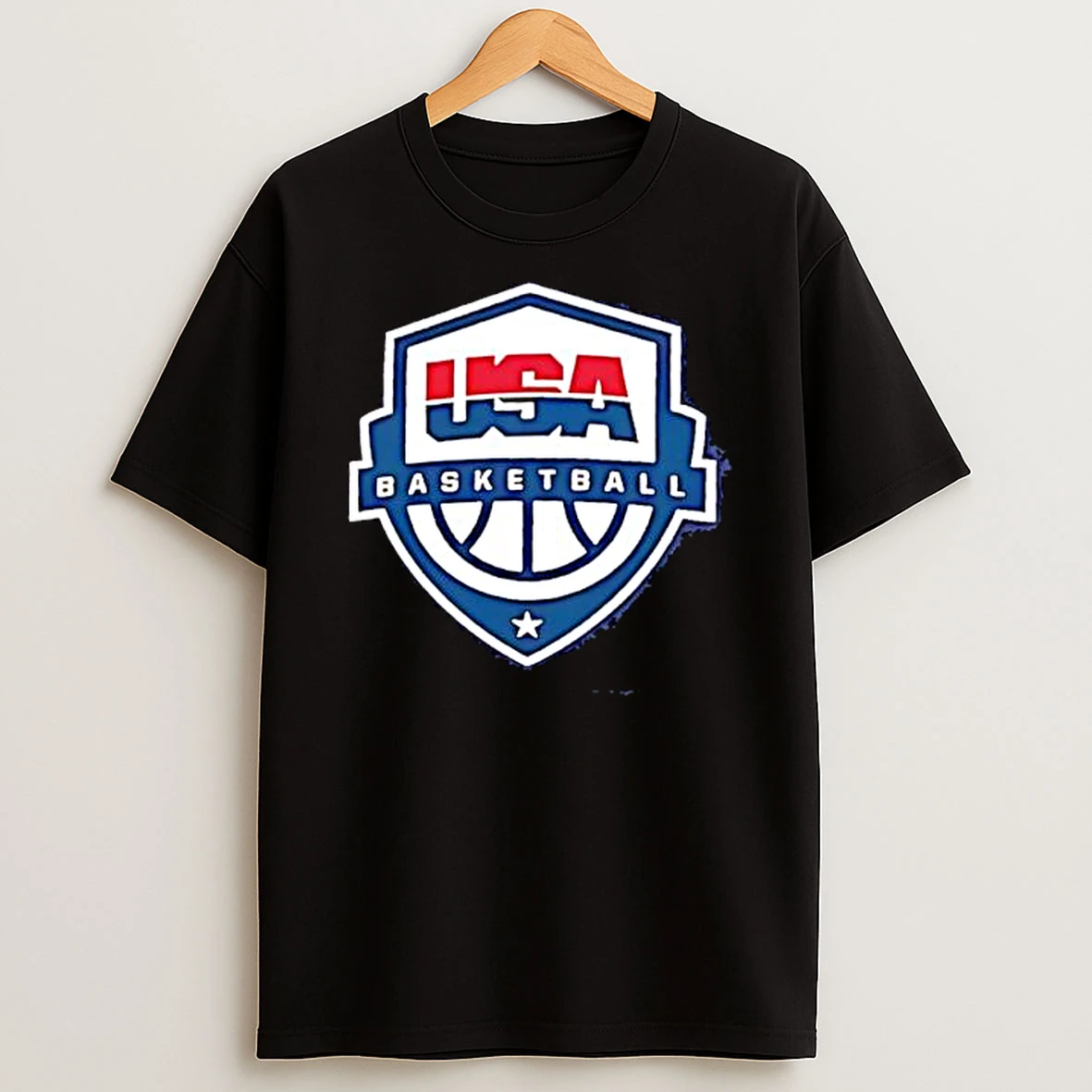 Usa Basketball Shield Logo T Shirt