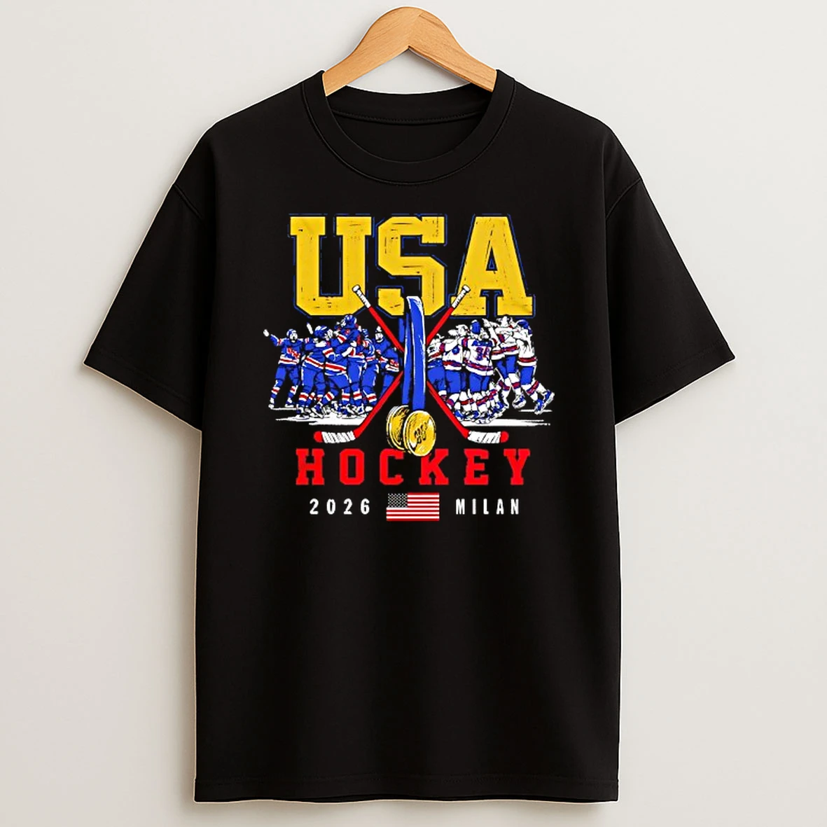 Usa Hockey 2026 Olympic Gold Medals Milan T Shirt