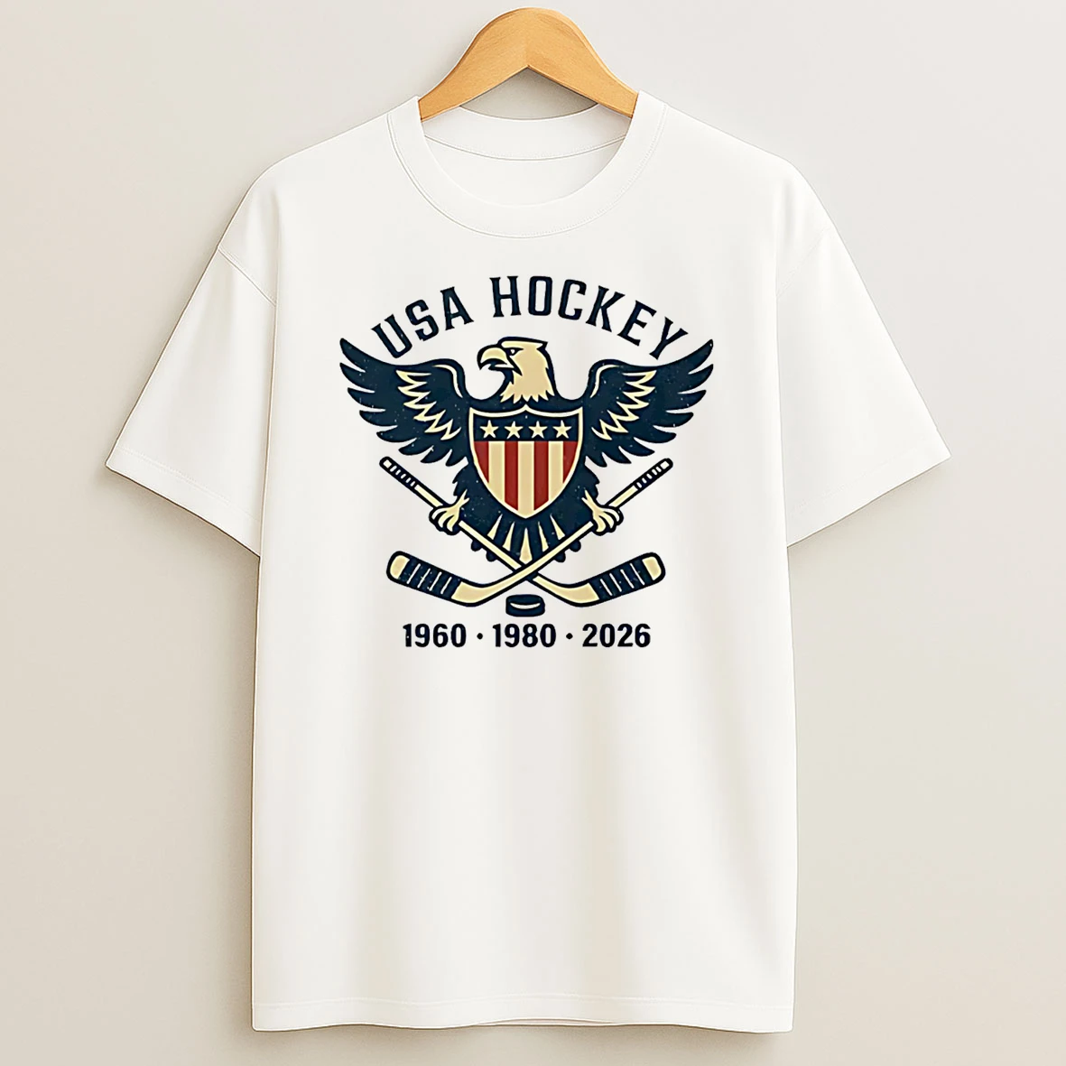 Usa Hockey Eagle 1960 1980 2026 T Shirt