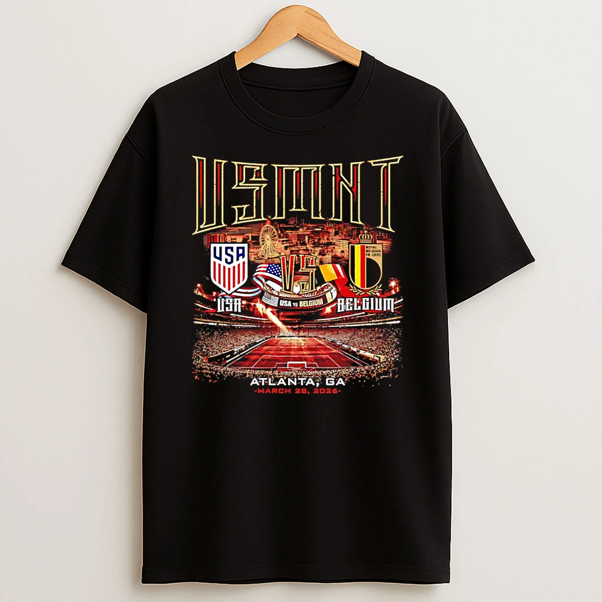 Usmnt Vs Belgium 2026 Match Up Stadium T Shirt