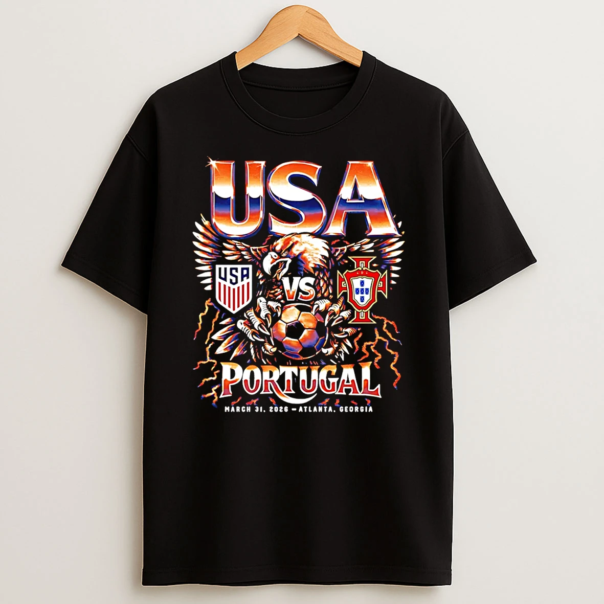 Usmnt Vs Portugal Usa 2026 Match Up Graphic T Shirt